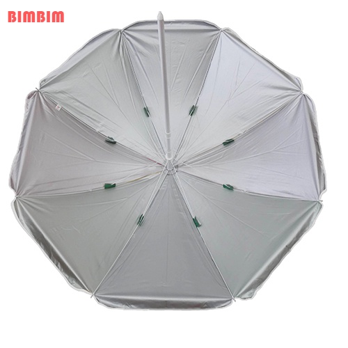 Payung Pantai 52 Inch 260 cm Payung Tenda Jualan Cafe Bazaar Anti UV Dalam Silver
