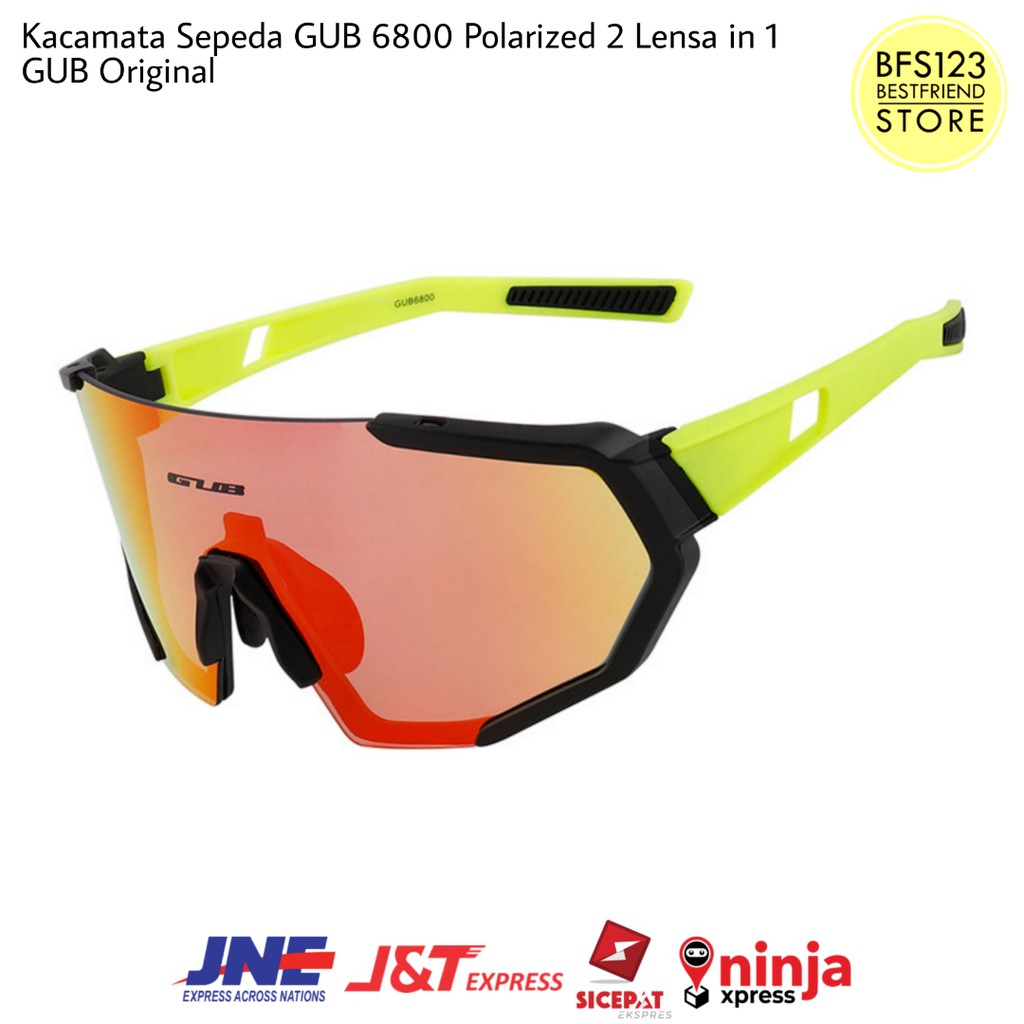 Kacamata Sepeda GUB 6800 Polarized 2 Lensa in 1 GUB Original