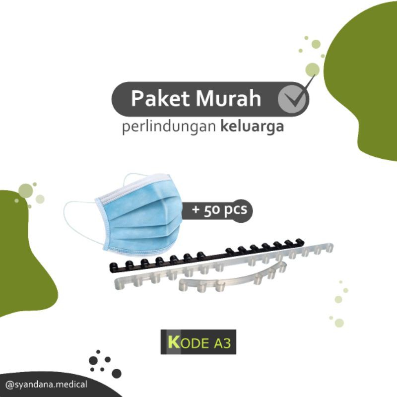 Masker bedah dan masker adjuster (Paket A3)