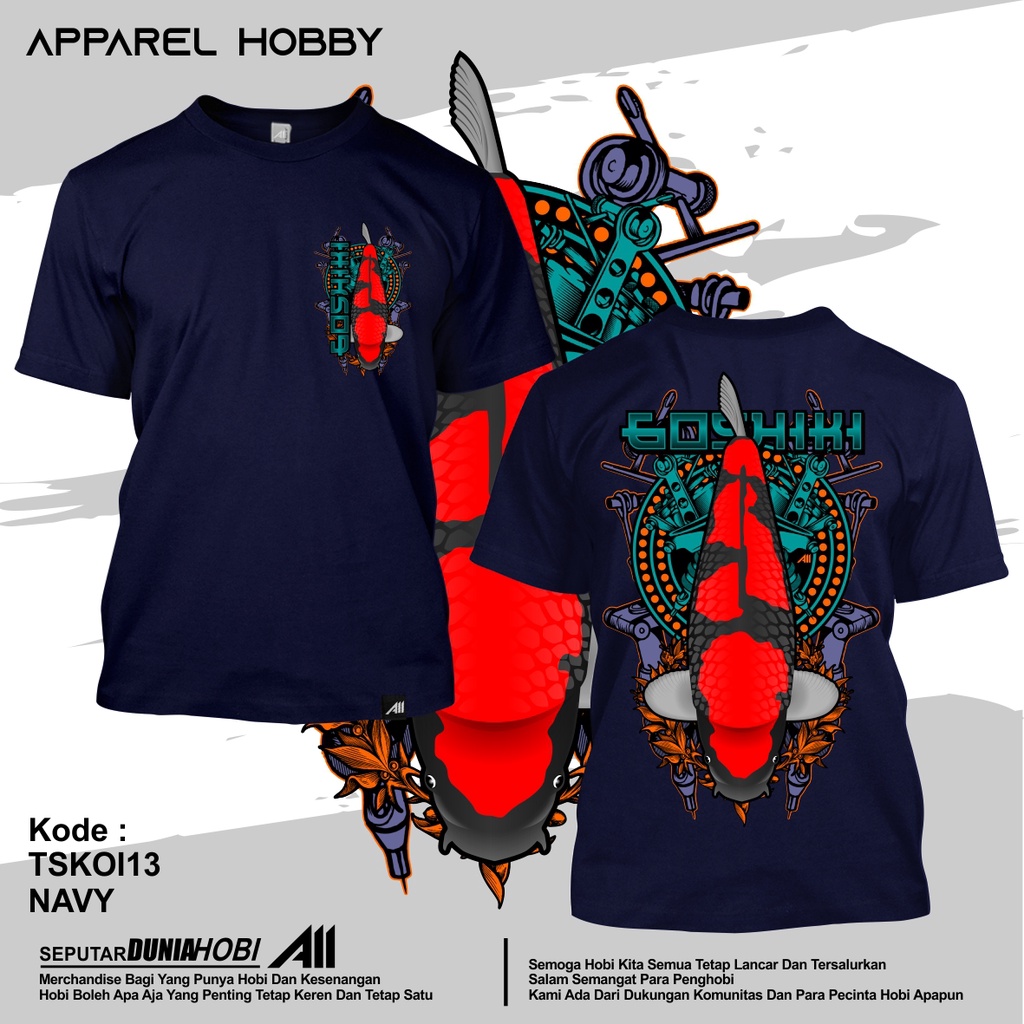 KAOS IKAN KOI GOSHIKI KOI13 BLUE NAVY TSHIRT