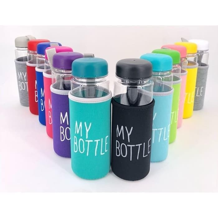 Terbaru!! Botol Minum New My Bottle BPA Free Water Bottle Versi Tutup CETREK Click Klik Colorful