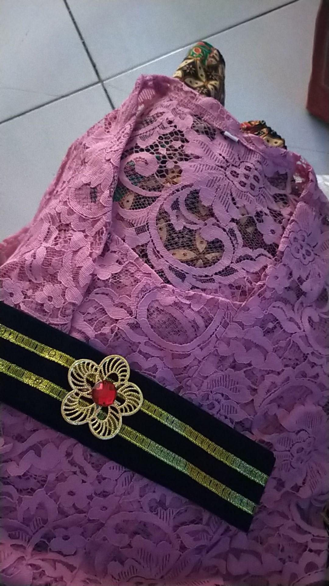 Setelan Kebaya Kutubaru Lengan Panjang Semi France Lussia