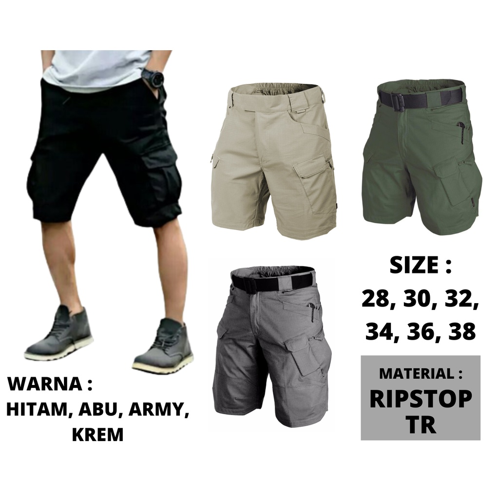 CELANA PDL PENDEK / CELANA HOUDOOR HIKING / CELANA TACTICAL / CELANA CARGO PRIA/WANITA BAHAN RIPSTOP