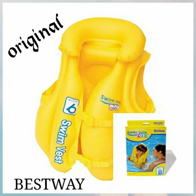 AKSESORIS RENANG BAJU PELAMPUNG RENANG ANAK ROMPI SWIM SAFE BESTWAY