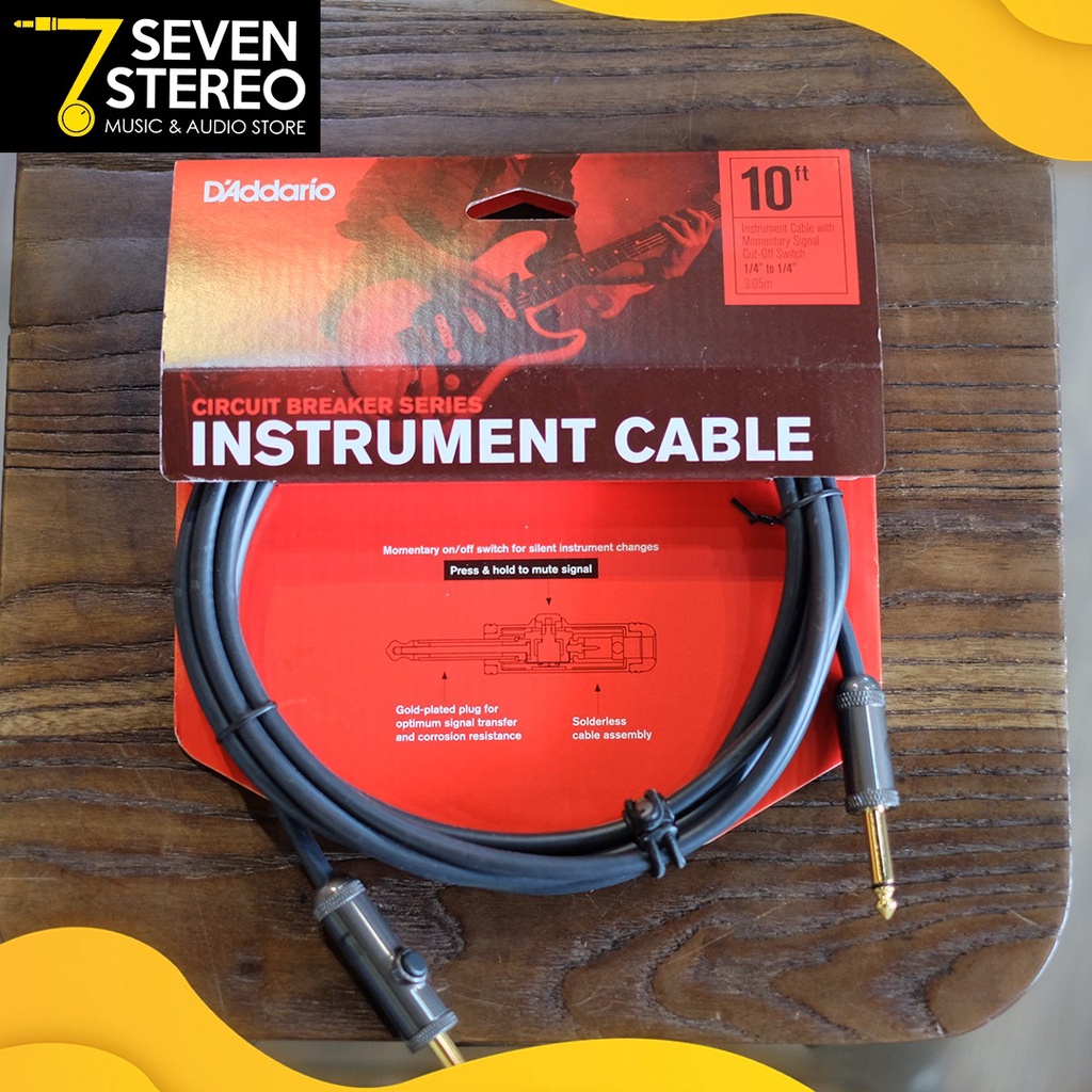 D'Addario Planet Waves PW-AG-10 Circuit Breaker Instrument Cable 3 M