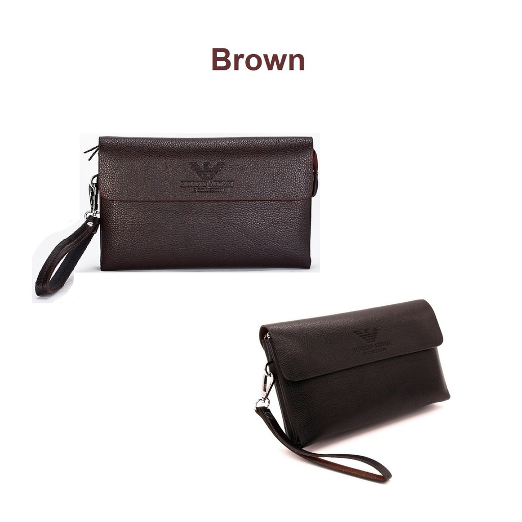 GA Long Wallet Clutch Dompet Panjang Pria Fashion PU Leather Wallet