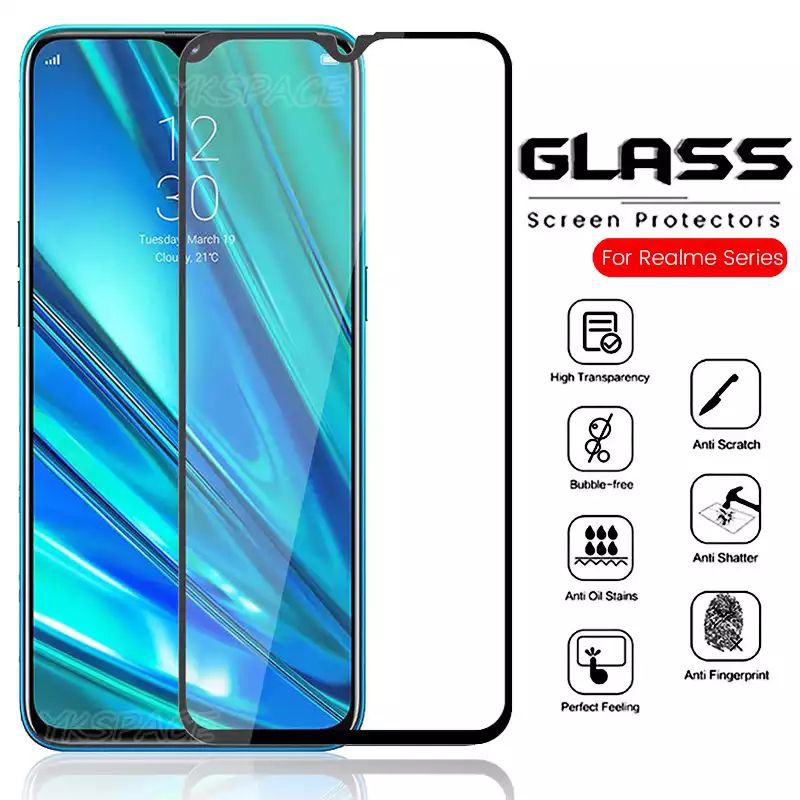 FREE ✅ TEMPERED GLASS FULL REALME 5 PRO - HARDCASE SOFTCASE CASE FUZE ARMOR REALME 5PRO CASING COVER