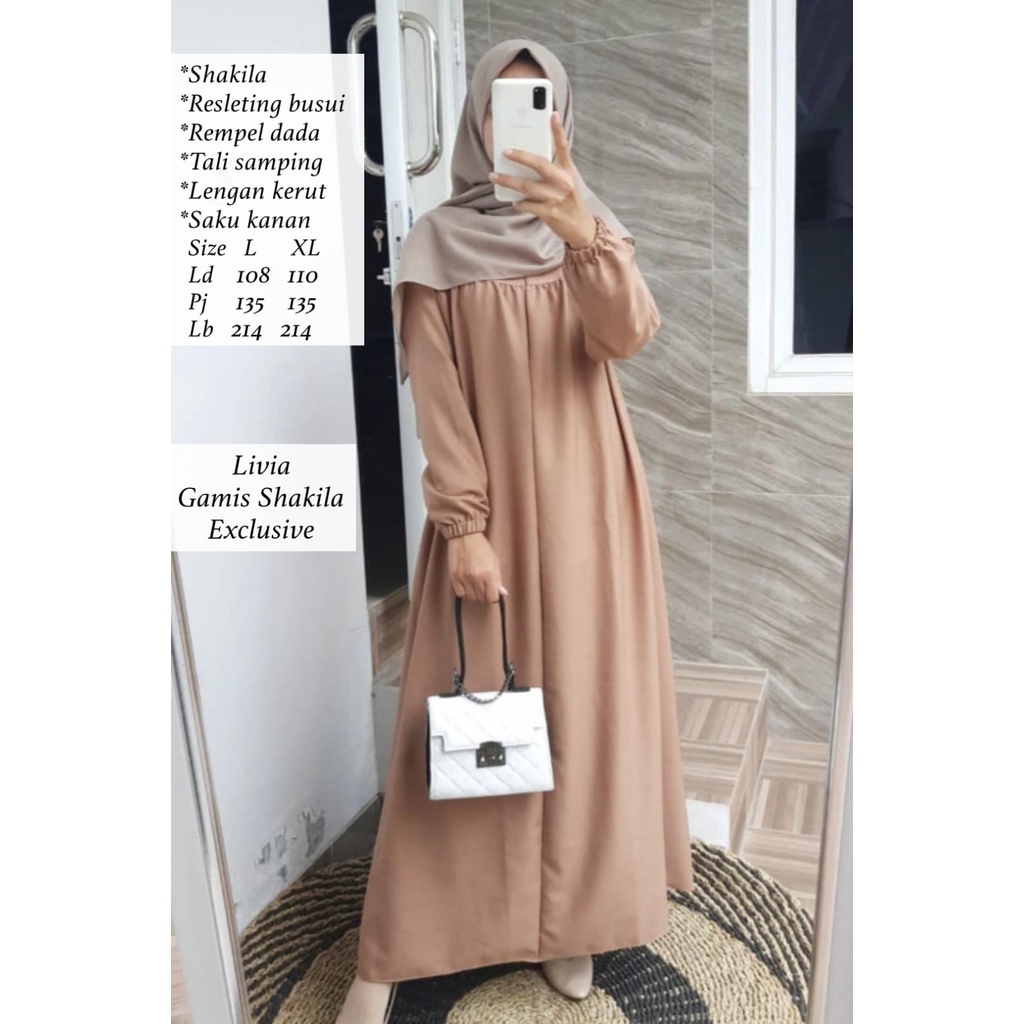 Gamis Shakila Exclusive/ Gamis Polos Shakila Babydoll