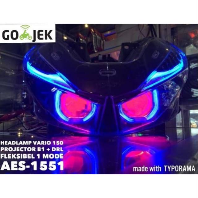 Jual Reflektor Headlamp Vario 125/150 Plus Projie Projector Aes Biled