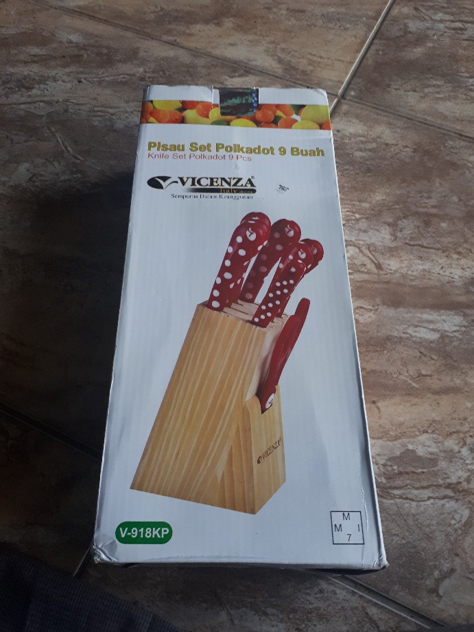 Pisau Set Warna Polkadot Vicenza V 918 Kp