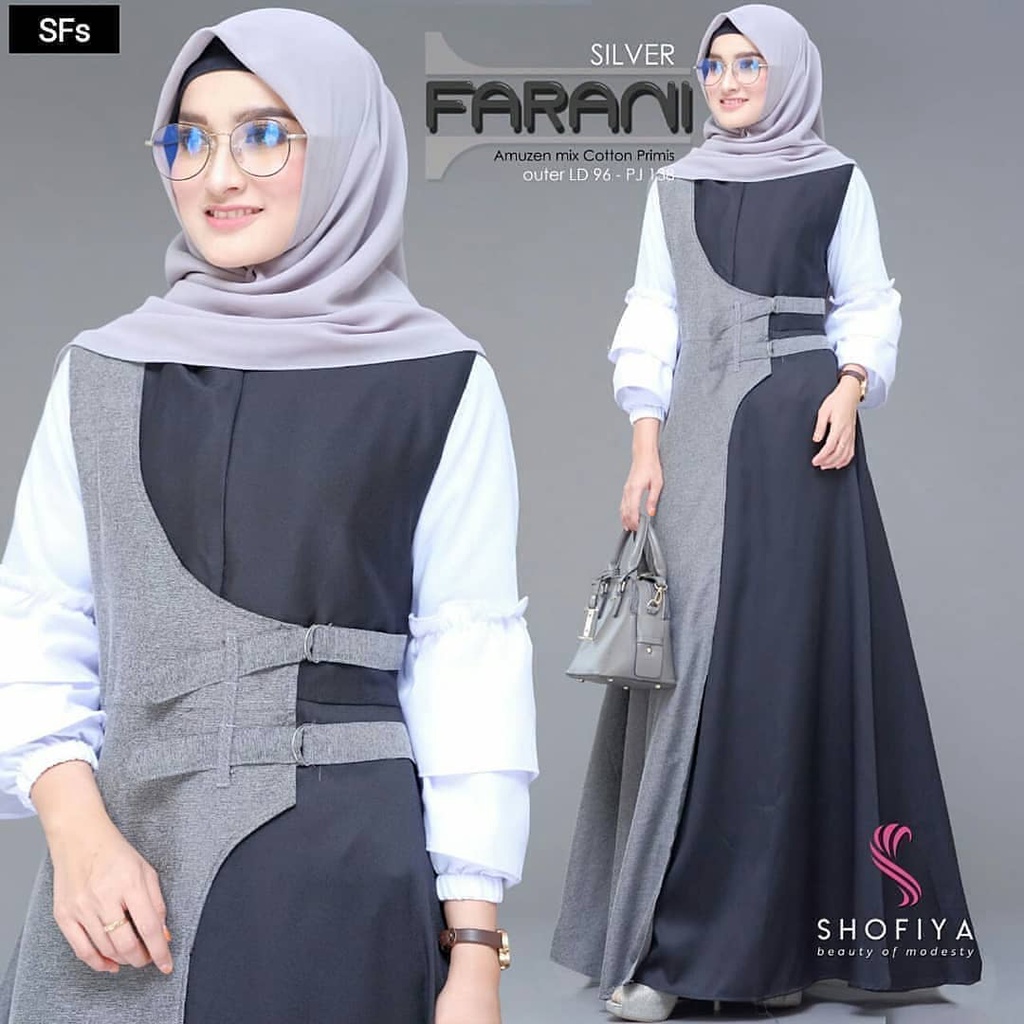 Baju Gamis Syari Muslim Pesta Brukat Wanita Perempuan Dewasa Remaja