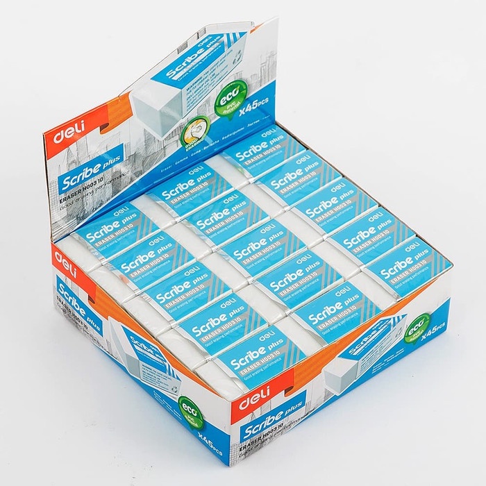 

TULIS-ALAT- DELI PENGHAPUS SCRIBE / SCRIBE ERASER - PUTIH/WHITE EH00310 - 40X22X12MM -ALAT-TULIS.