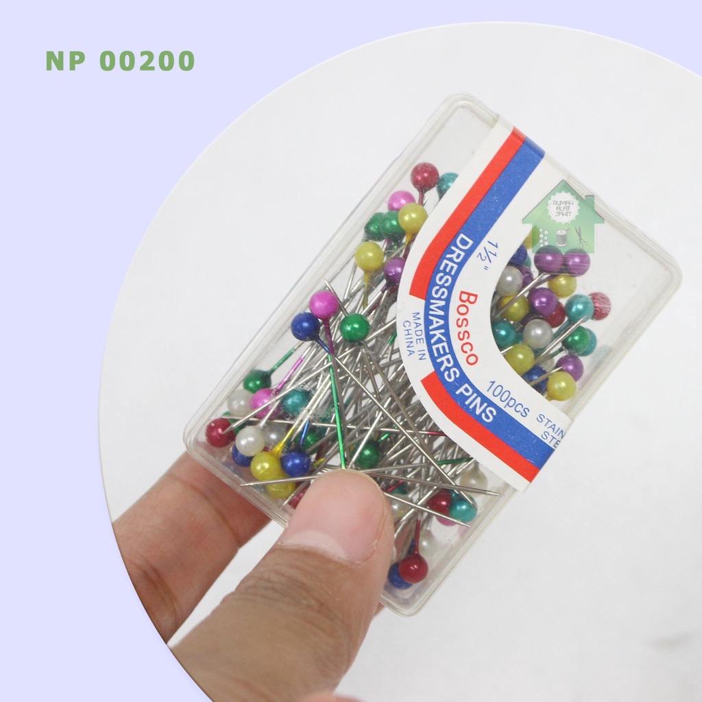 Jarum Pentul Hijab Box / Pentul Bossco isi 100pcs model NP200