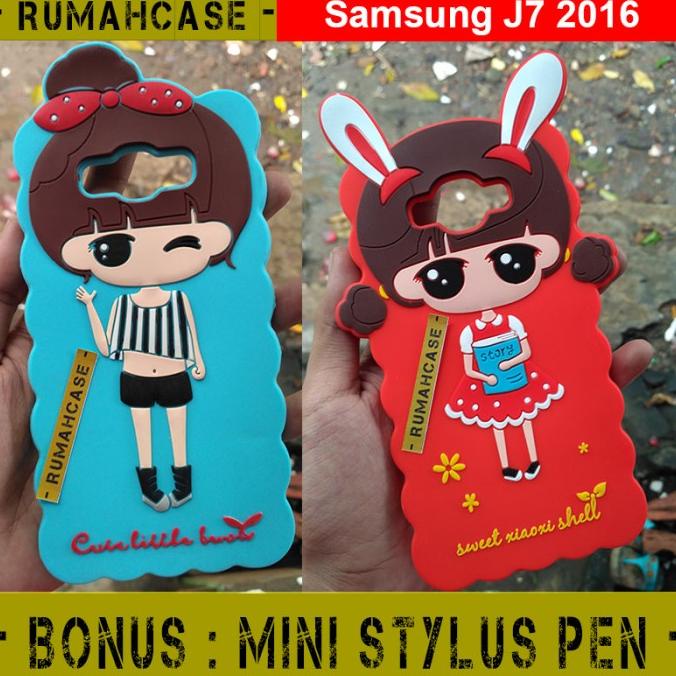 Samsung J7 2016 Litle Girl 3D Cute Soft Case Casing Karakter Silicone