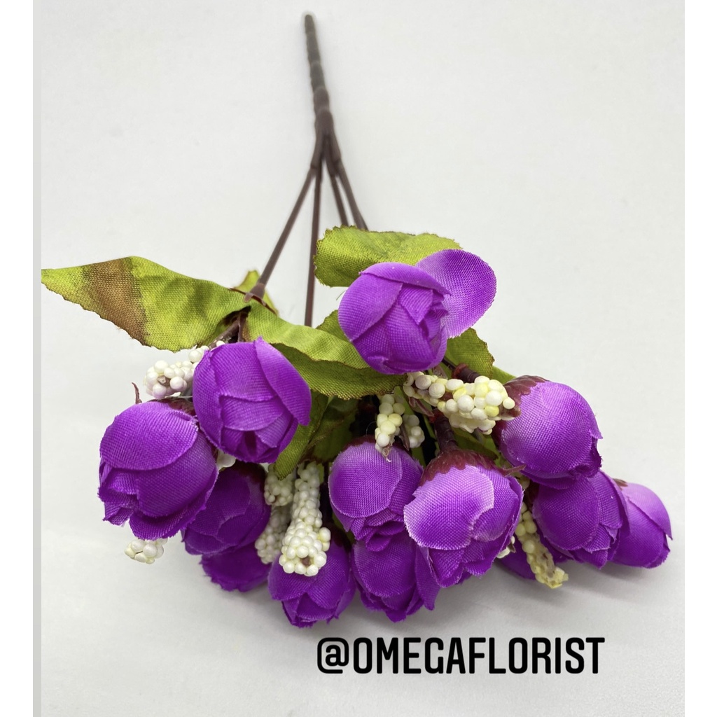 Bunga Kuncup Mini Artificial Bunga Artificial/Bunga Plastik/Bunga Dekorasi/Dekorasi Rumah/ Hiasan-Ungu