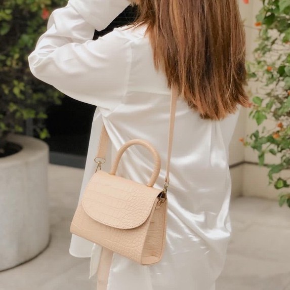 LUXTHER - MIZU BAG CROCO DOFF HANDLE + STRAP (SELEMPANG) KOREAN STYLE