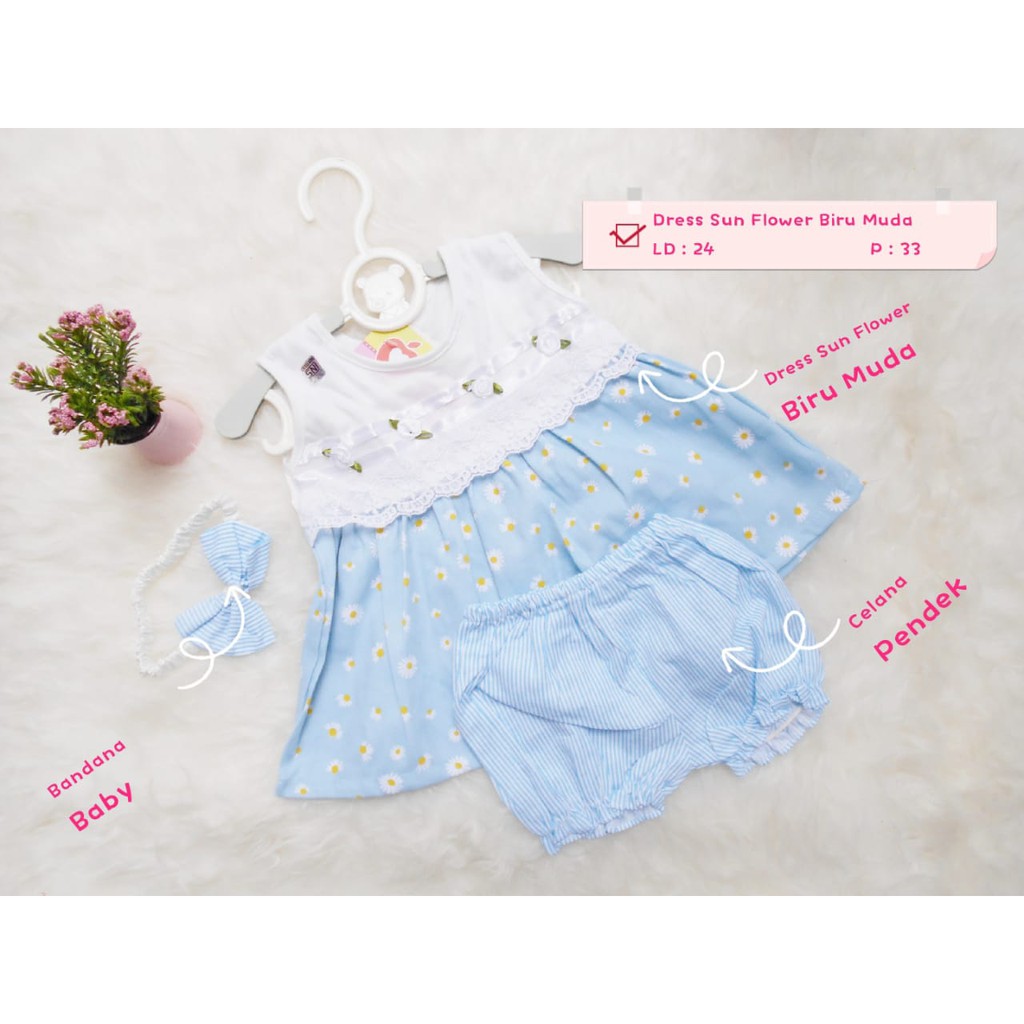 Baju Apple Kids Baju Fasion Anak Perempuan Fasion Baby Dress Sun Flower