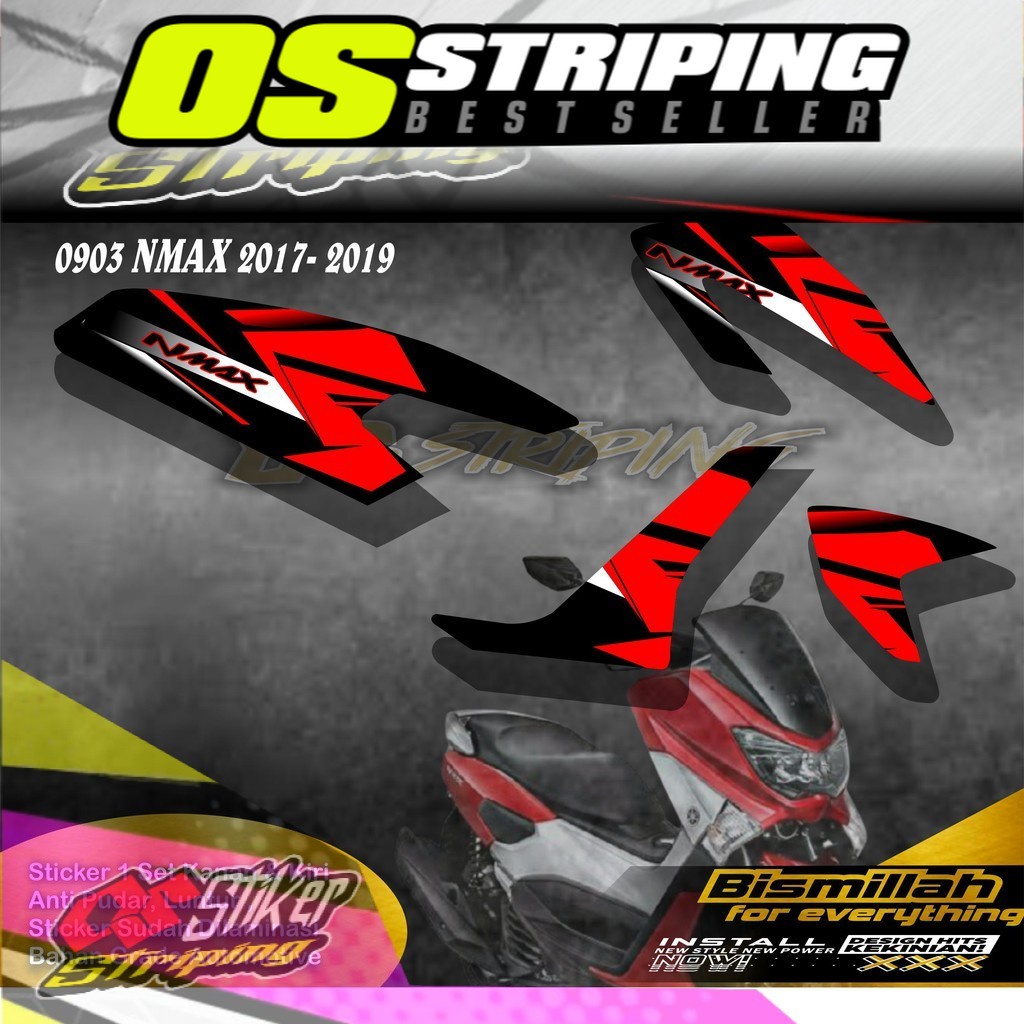 0903 Stiker Striping List NMAX 2016 -2019 Variasi