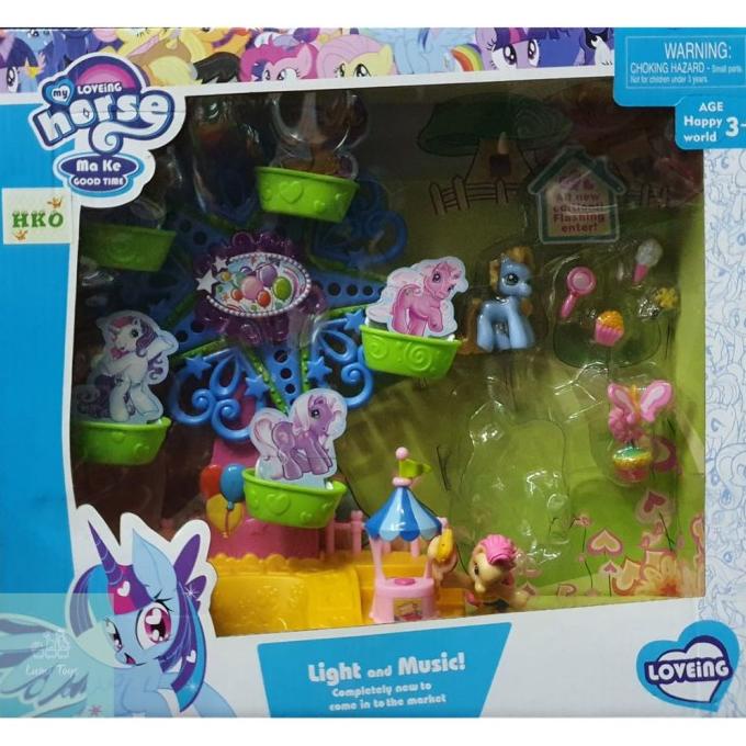 Ak733 Mainan Anak Perempuan - My Loveing Orse Komedi Putar Little Pony Mamastoree1