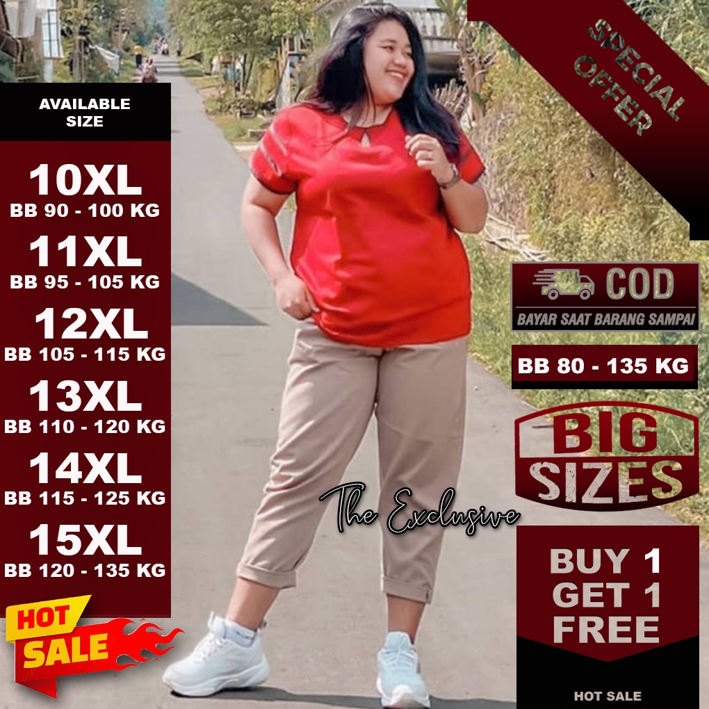 Jumbo Baggy Pants BB 80 - 130 KG Baggy Pants Jumbo Premium Celana Wanita Jumbo Big Size Pants