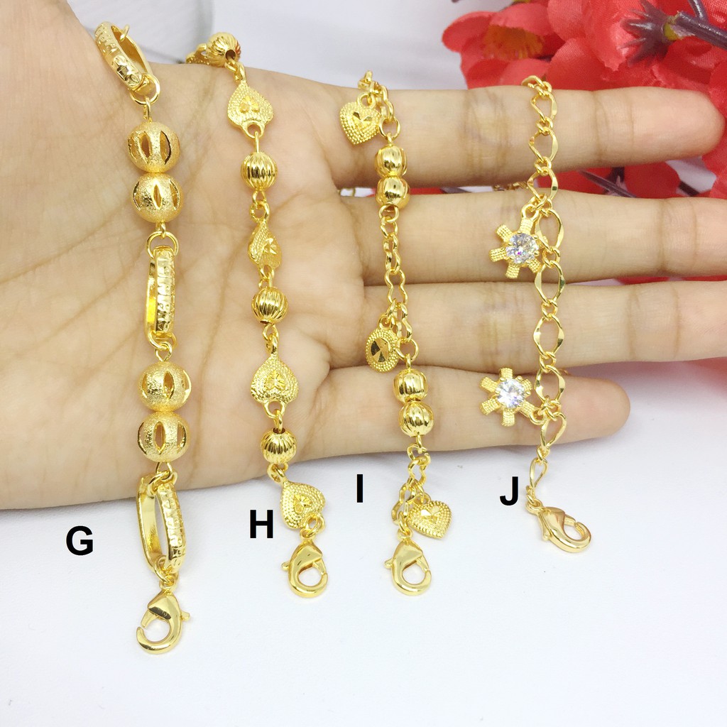 Gelang Xuping Lapis Emas 18k Gold Rantai Imut Tangan Kecil Gelang Xuping Lapis Emas 18k Gold Rantai Imut Tangan Kecil