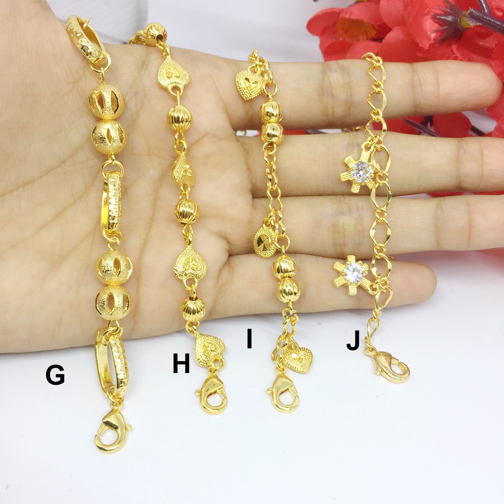 Gelang Xuping  Lapis Emas 18k Gold Rantai Imut Tangan Kecil 