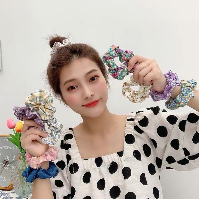 Scruncies Scrunchy Srunchie Ikat Rambut Aksesoris Hijab Fashion Wanita Korea