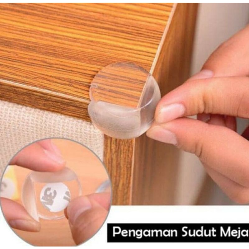 BANTALAN PELINDUNG SUDUT MEJA / PENGAMAN MEJA DARI ANAK KECIL (GRATIS PEREKAT 3M)