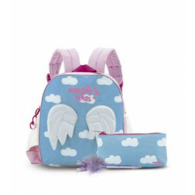 PROMO TERMURAH TAS RANSEL BIRU ANAK CAESARA 2 in 1 SOPHIE MARTIN PARIS