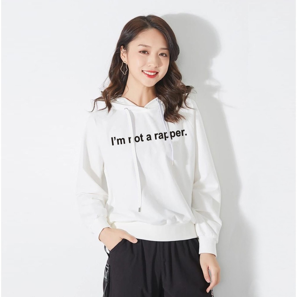 Bess - Hoodie Murah Wanita / Hoodie Wanita I AM NOT RAPPER