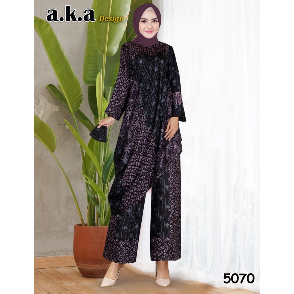 Setelan Batik Stelan Celana Batik Viscose Semi Sutra Kode 5070 Set Celana Wanita Set Dress Wanita Se