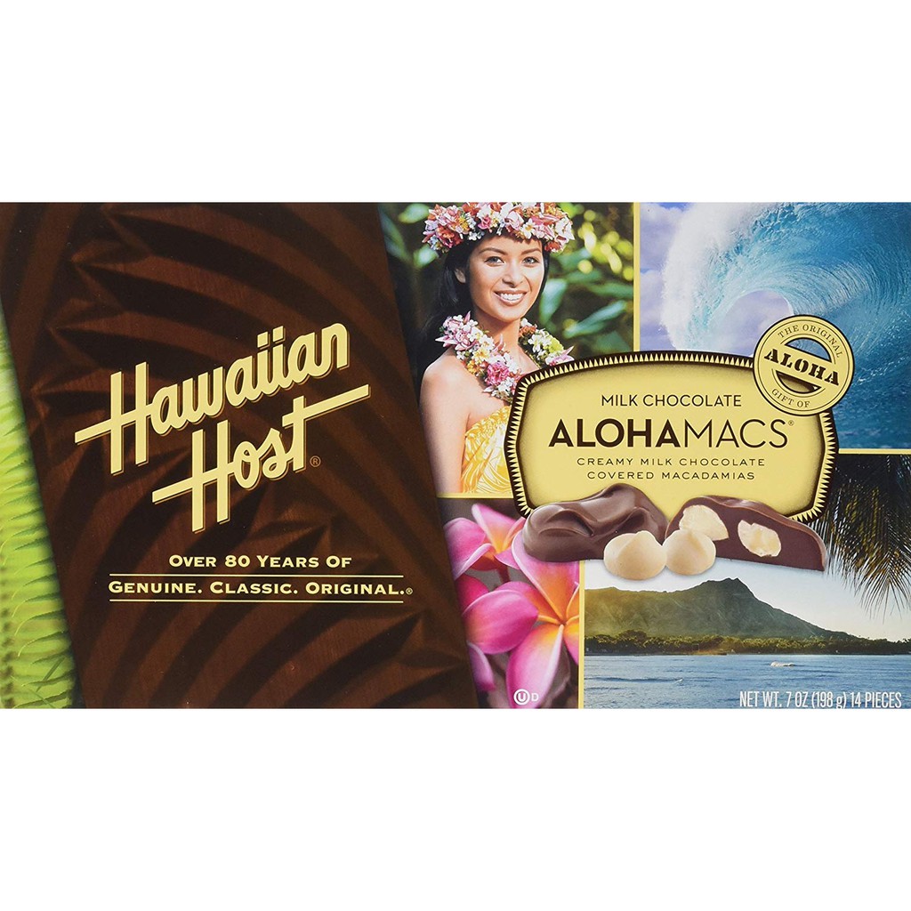 

Hawaiian Host Alohamacs Dark Chocolate Snack Import Macadamia Nuts