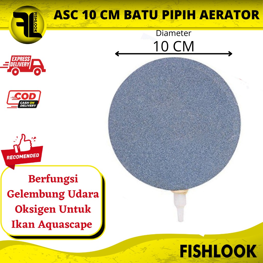 AIRSTONE YING XIN AIR STONE BATU GELEMBUNG AERATOR BULAT PIPIH 10 CM / 100 MM ASC-100 ASC100 ASC 100