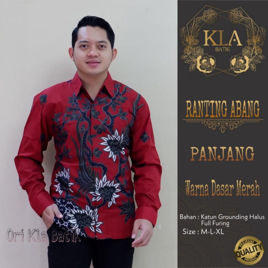 BATIK MERAH MAROON PANJANG kemeja PENDEK terbaru 2021 BATIK S M L XL XXL BAJU PREMIUM BSO OFFICIAL