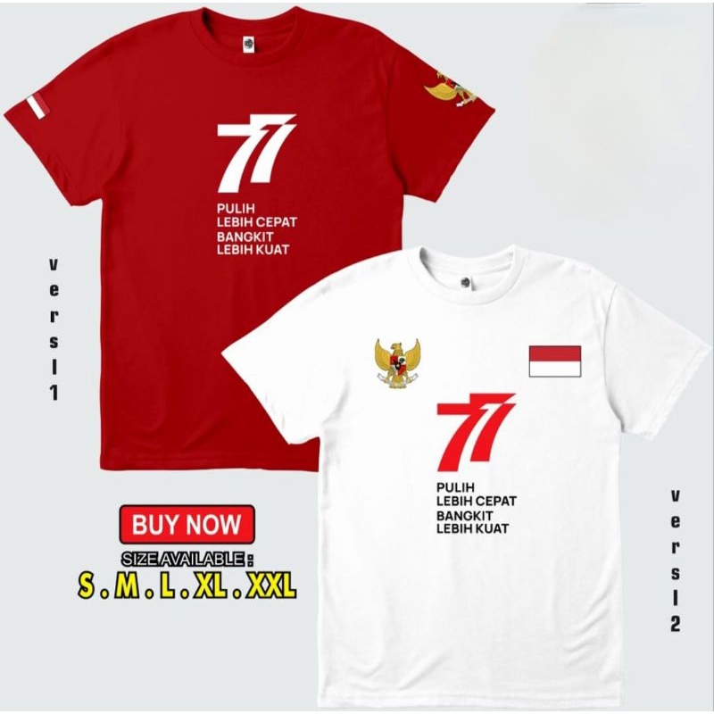 JEBER KAOS 77 TAHUN INDONESIA MERDEKA / BAJU INDONESIA 77TH HUT RI