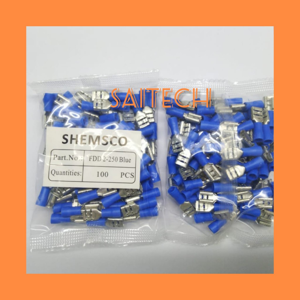 SKUN KABEL INSULATED FEMALE DISCONNECTS FDD 2-250 BIRU.
