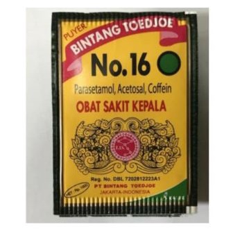 Bintang Toedjoe / Bintang 7 / Puyer 16 / Obat Sakit Kepala 12 sachet