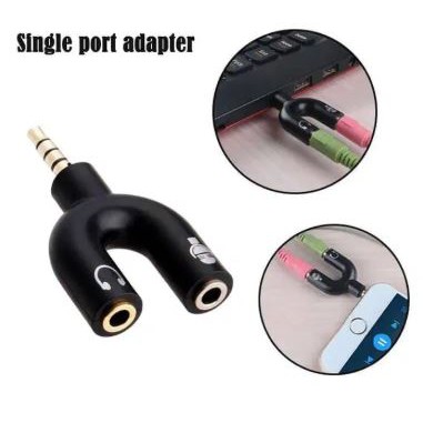 Aux Audio Splitter Y dual headset 2in1 handsfree jack 3.5inch