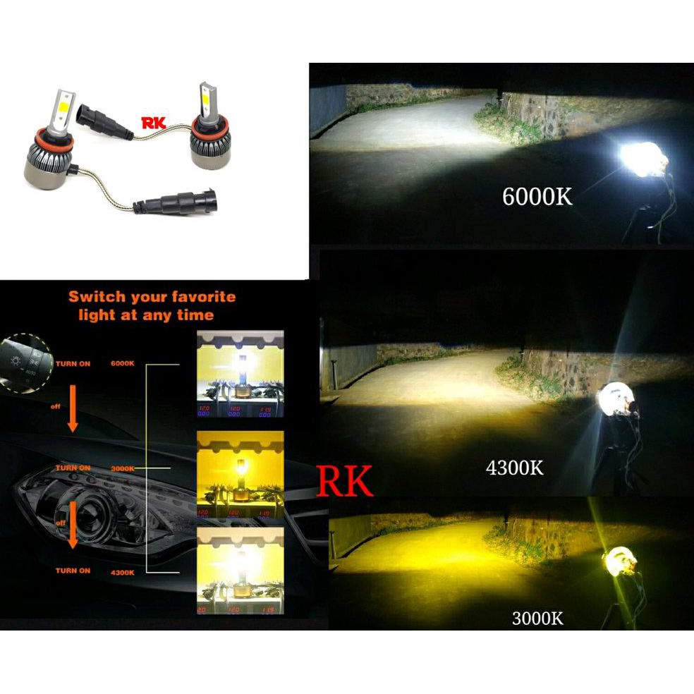 TERLARIS  TIGA WARNA H11 H16 H8 H9 LAMPU LED FOGLAMP XPANDER RUSH AVANZA MOBILIO - LED H11 TRIPLE