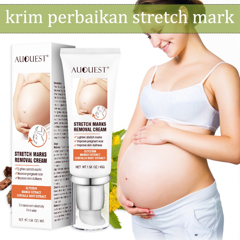 AUQUEST hamil perut tato krim perut firming cream memudar postpartum obesitas stretch mark perbaikan cream