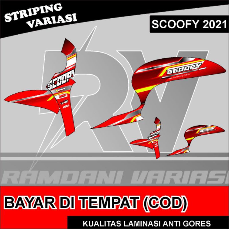 stripping honda scoopy new 2021/ stiker variasi honda scoopy 2021 racing