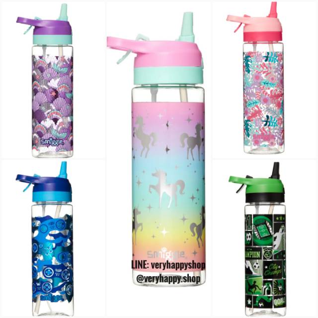 Smiggle Viva Spritz Flip Spout Drink Bottle botol minum bisa spray
