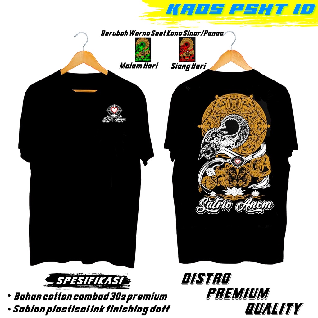 KAOS PSHT SATRIA ANOM BUDAYA WAYANG JAWA 3 DIMENSI WARNA /BISA COD/BAHAN DISTRO KAOS PSHT ID