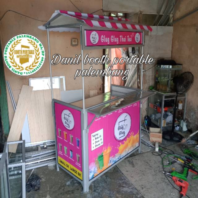 Booth portable pakai atap rumah rumahan