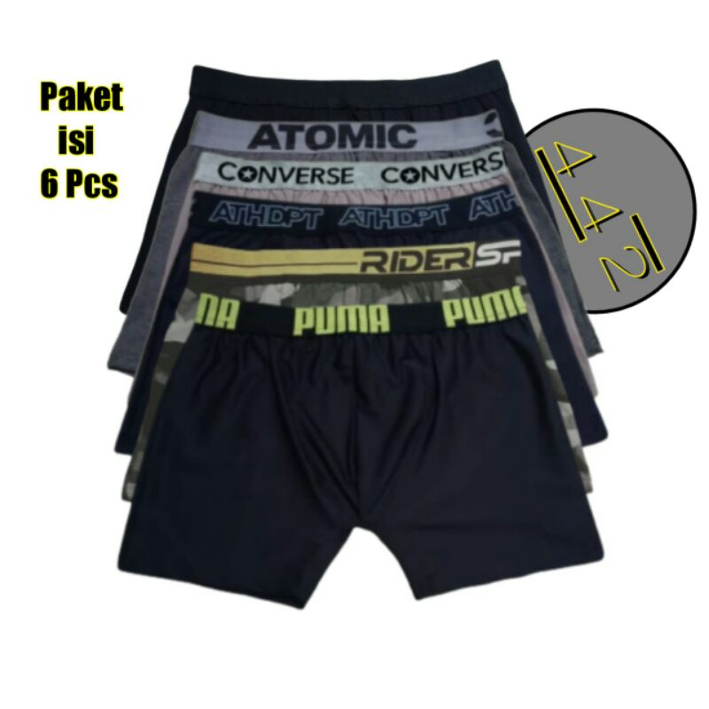 Celana dalam pria Boxer isi 6 Pcs