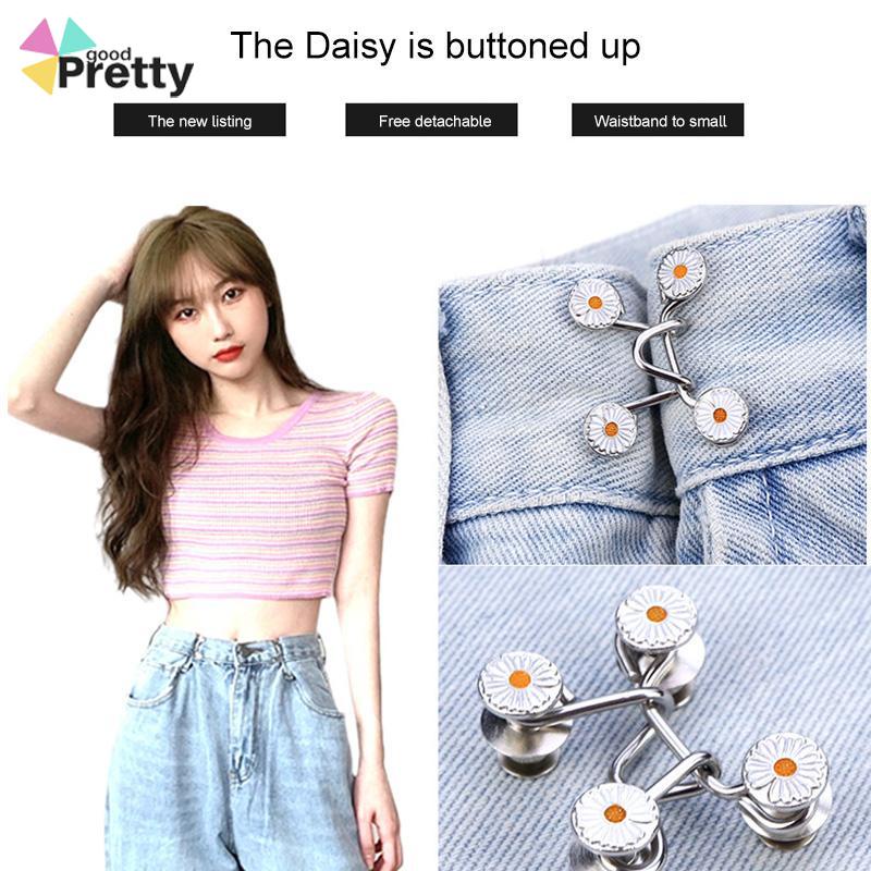 Kuku Gratis Pinggang Dilepas Penutup Tombol Jeans Penyesuaian Tombol Logam - PD