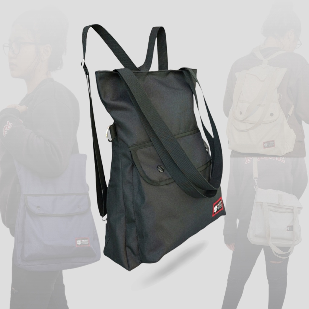 Tote Bag Multyfungsi Tas Selempang - Backpack Pria Wanita Totepack Murah - Keren