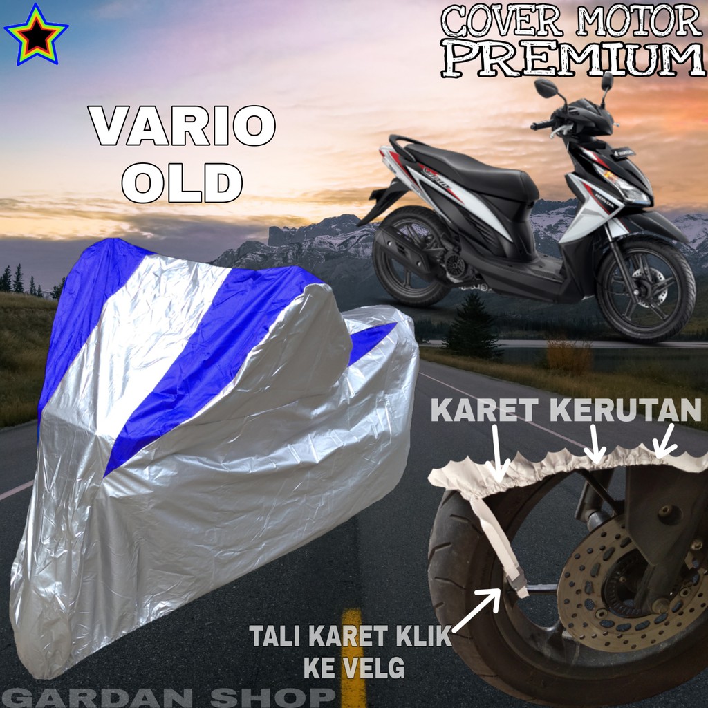 Sarung Motor VARIO OLD Silver BIRU Body Cover Penutup Motor Vario Old PREMIUM