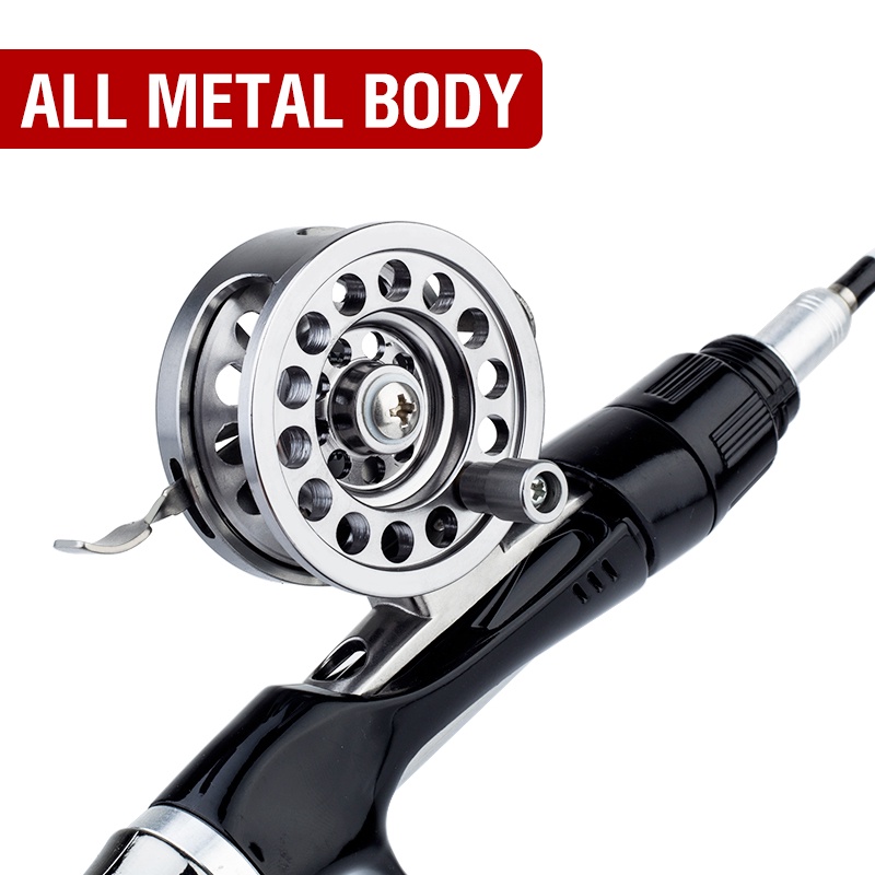 Reel Pancing Rasio 1: 1 Bahan Aluminum Alloy Untuk Memancing Di Es / Danau / Air Laut