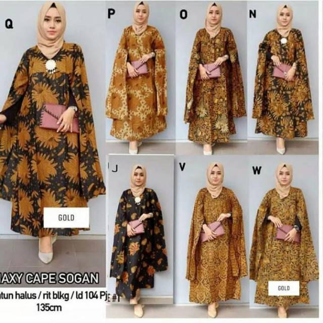 Maxy cape sogan batik modern